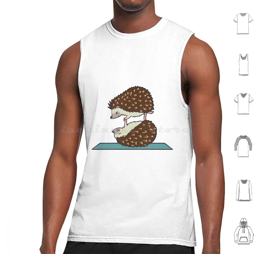 Acroyoga Hedgehog Tank Tops Vest Sleeveless Acroyoga Hedgehog Yoga