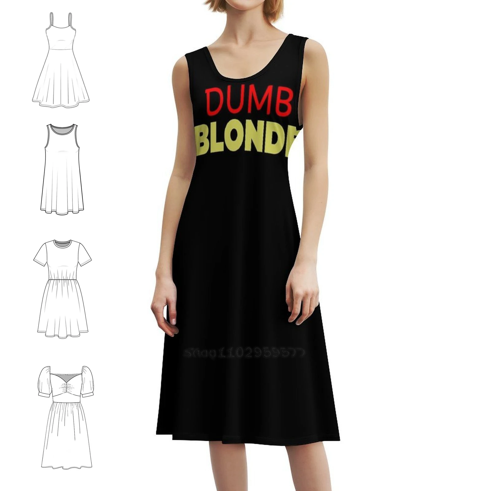 فستان كاجوال على الطراز الكوري الداكن من There’s-No-Fighting-It-with-Our-Dumb-Blonde-Dark للنساء فساتين سيدة المكتب اليومية البسيطة هناك S #1