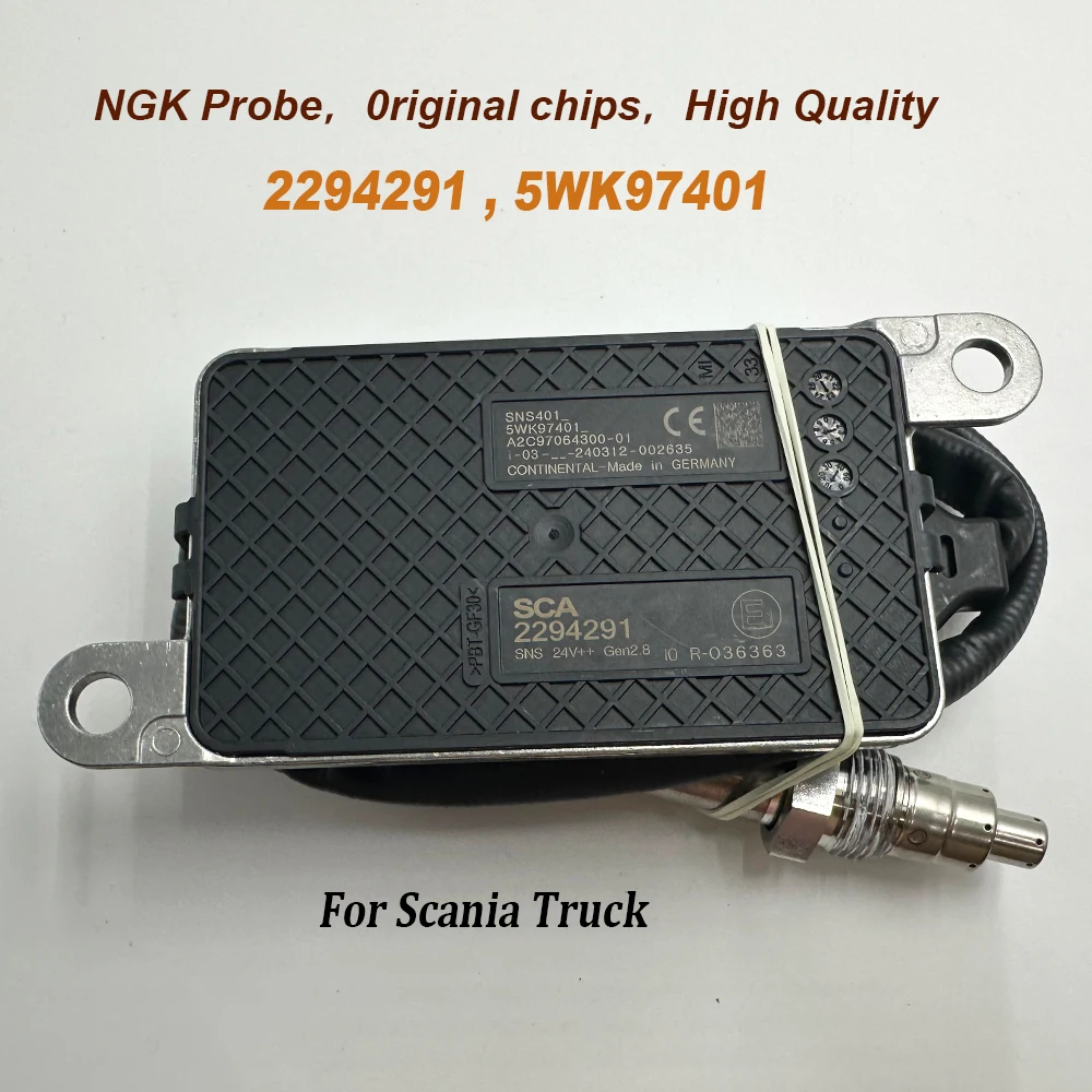 

NEW For NGK Probe 2294291 5WK97401 High Quality Chip For Scaniaa Truck Nitrogen Oxygen NOx Sensor 24V 2064769 2247381 2296801