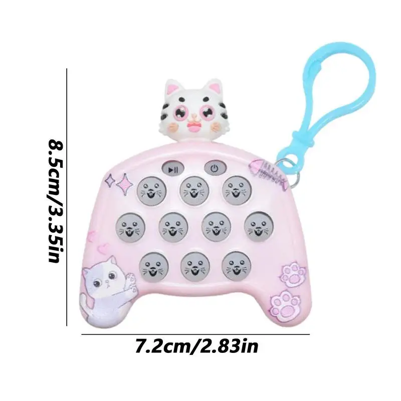 Fast Push Bubble Game Pop Bubble Up Toys For Kids Bag Pendant Cute Animal Electronic Bubble Pop Toys For Tote Bag Ornament