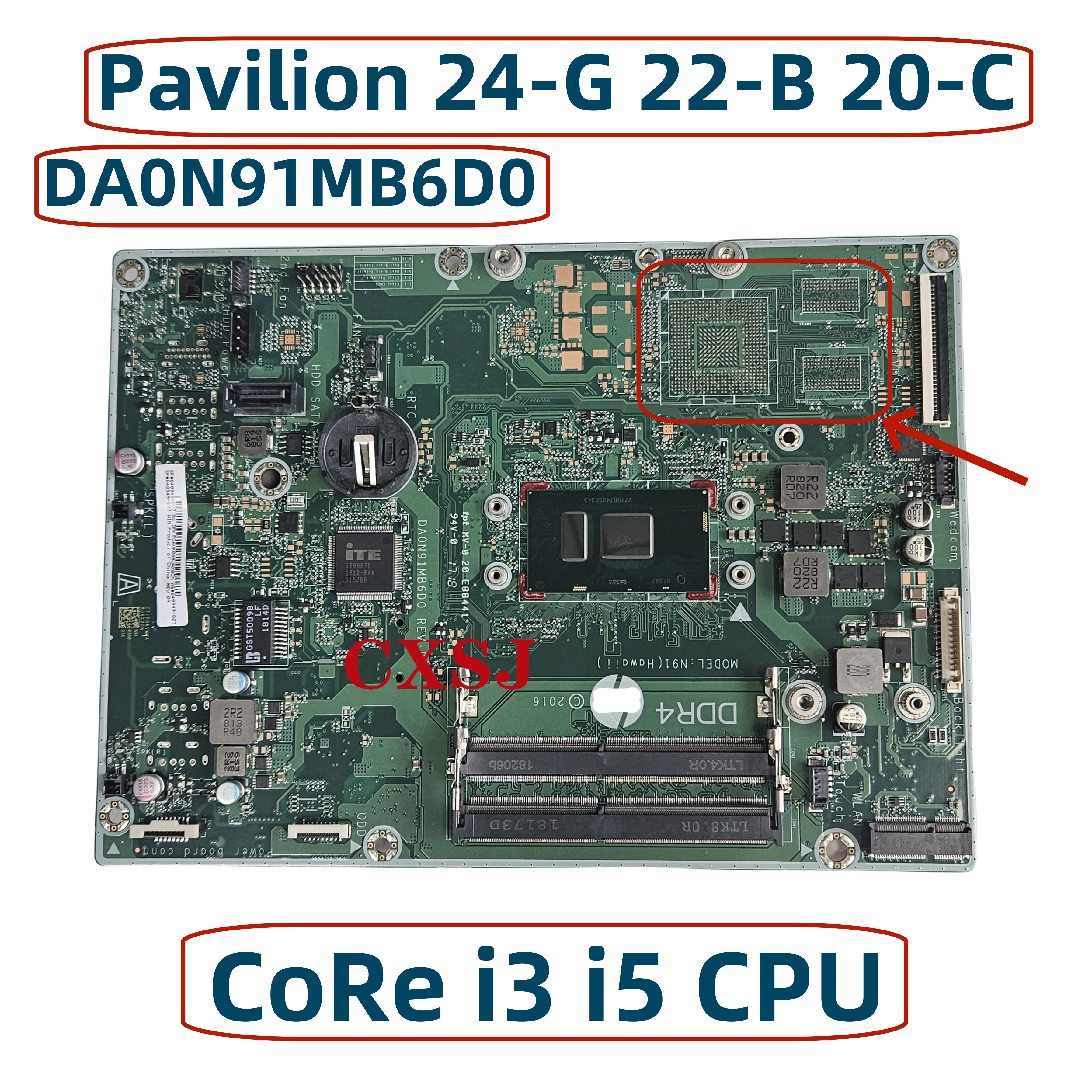 

DA0N91MB6D0 для HP все-в-одном 24-G 22-B 20-c Φ с процессором Intel CoRe i3 i5 DDR4 848949-001 848949-607 100% полный тест