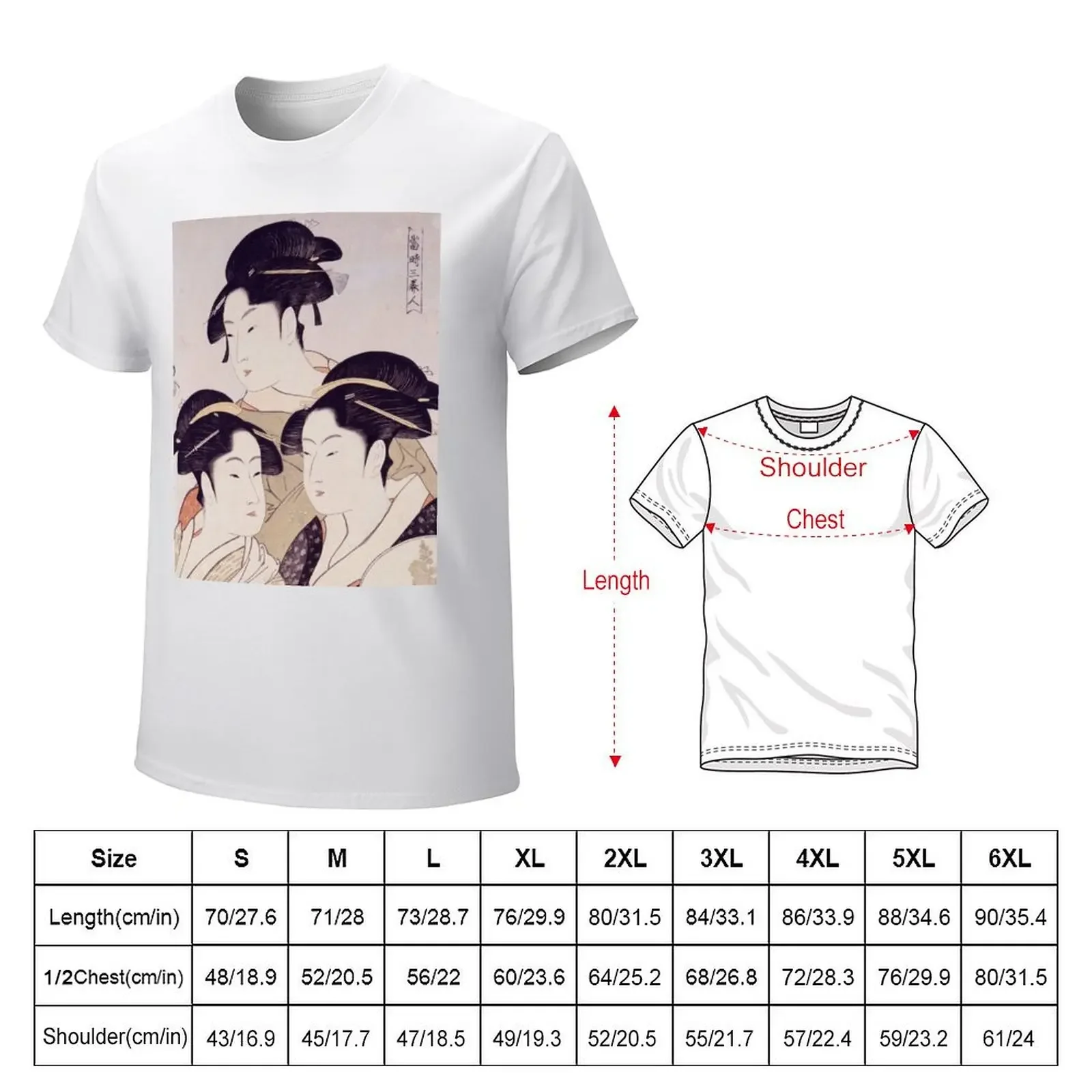 Geisha: Three Beauties of the Present Day T-shirt funnys graphics animal prinfor boys mens graphic t-shirts funny