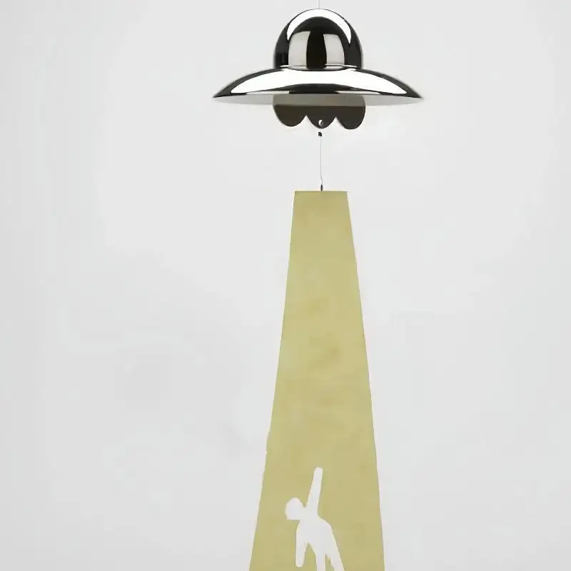 Hot Creative UFO Alien Abduction Wind Chime With Shadow Effect And Glowing Design For Home Balcony Patio Decor Space Fans Gifts