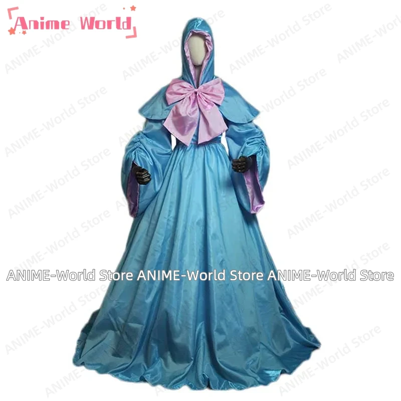 

《Custom Size》Godmother Cosplay Costume Adult Halloween Costumes for Women Fancy Fairy Godmother Costume Dress Customized
