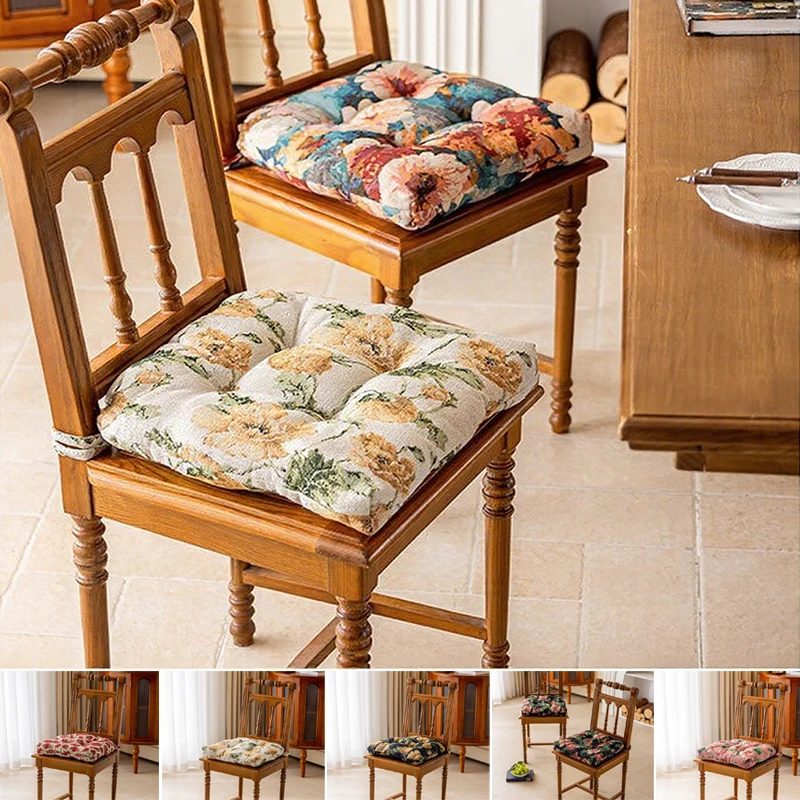 

Four Season 40x40x7cm with Straps Household Dining Chair Cushion/non Slip Stool Cushion Horseshoe-shaped Chair Cushion Supplies