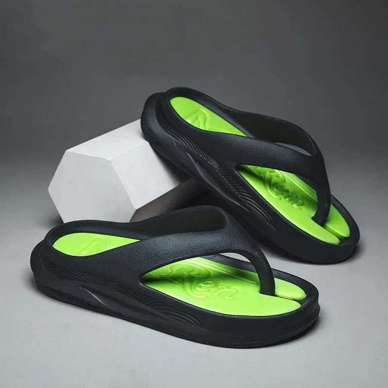 

Summer New Men's Flip Flops Slippers Outdoor Comfortable Slides Beach Man Thick Bottom Soft Slippers Men Indoor Slippers Shoes