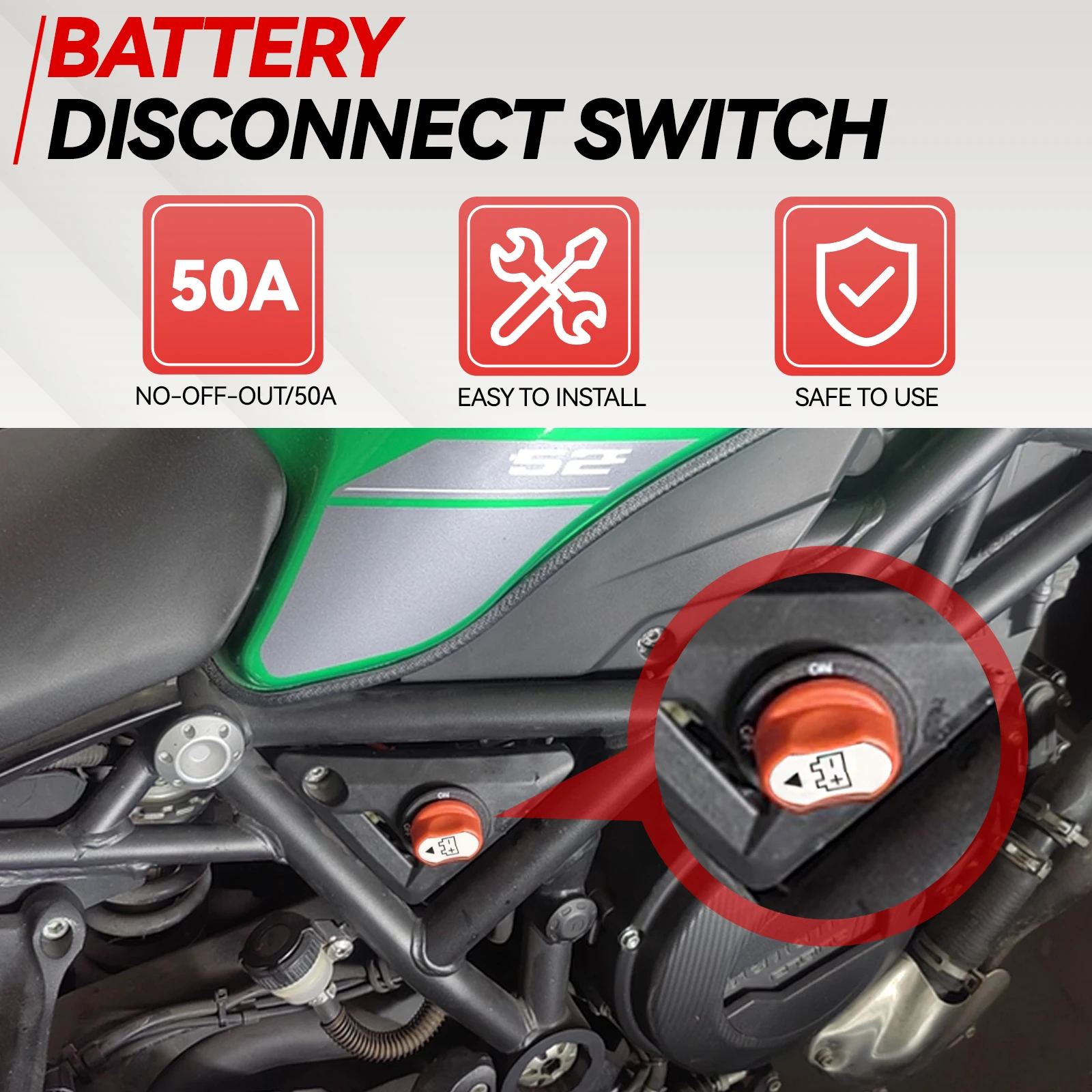 50A Battery Switch Isolator Cut Off Kill For Car Knob Marine Boat Motorbike 12V for Auto Truck Motorcycle Boat Car Accessories