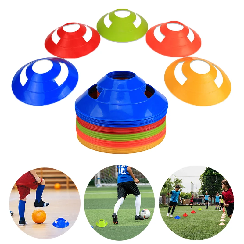 

20PCS Soccer Disc Cones Set Soccer Training Agility Disc Dish Sport Space Cones Football Basketball Training Equipment Ball Game