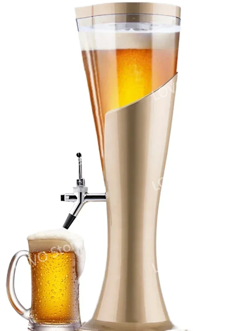 Qingdao 3-liter Zha Beer Cannon Barrel Luminescent Wine Tower  Column KTV Beverage  Dispenser Creative Cola  Con