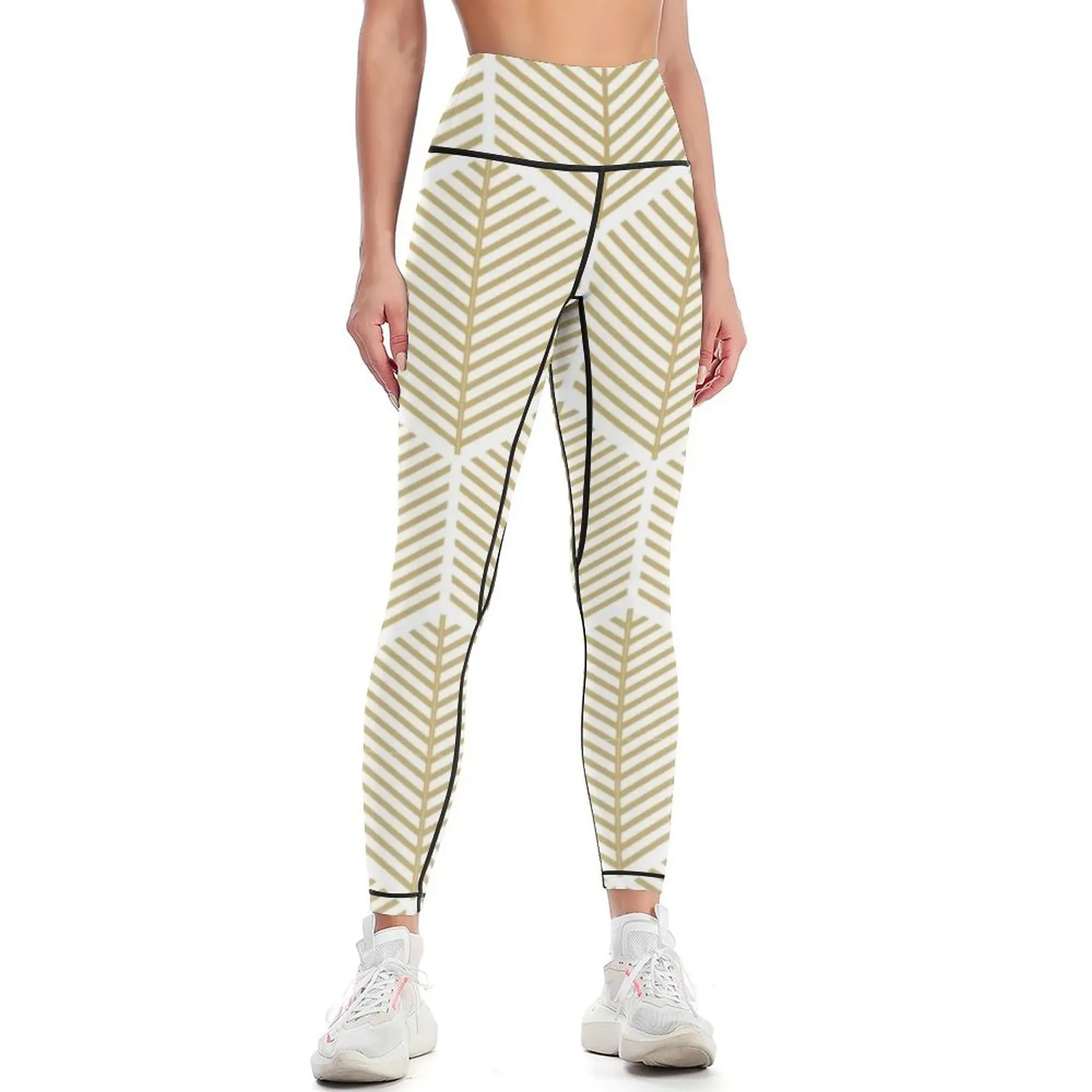 

Subtle gold pattern Leggings legging push up sport legging Sports pants for gym clothing Womens Leggings