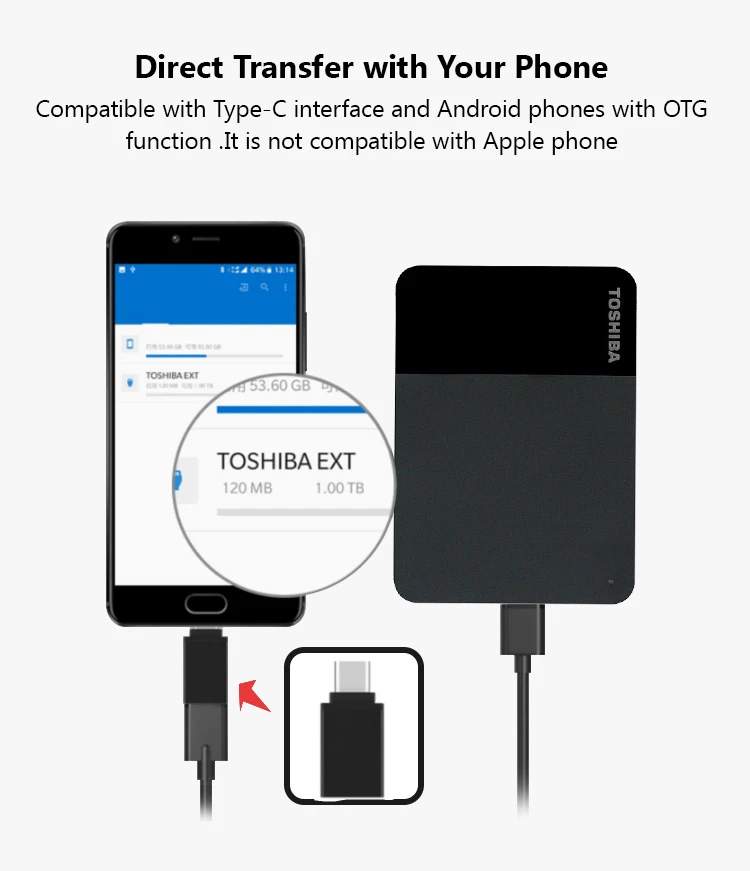 Toshiba B3 4TB 2TB 1TB USB3.0 Portable External Hard Drive Canvio Ready 2.5 Inch Hard Disk for Laptop Mac Android Pro Max image 3