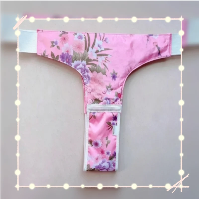 ABDL Women And Men Handmake Silky Touch T-Briefs Can Open With Buttons Panties Briefs