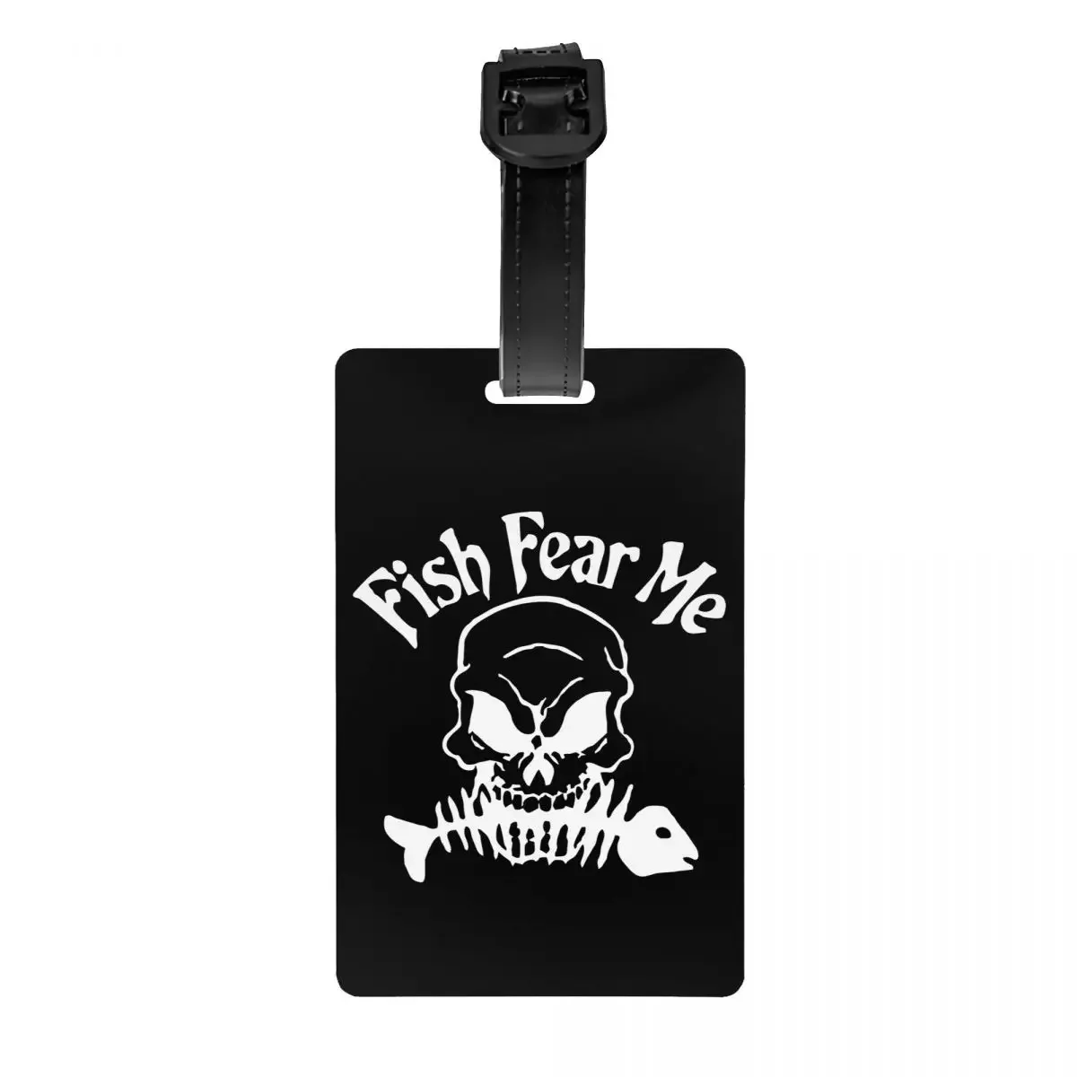 Fish Fear Me Fishing Quote Luggage Tag Fisherman Fish Suitcase Baggage Privacy Cover ID Label