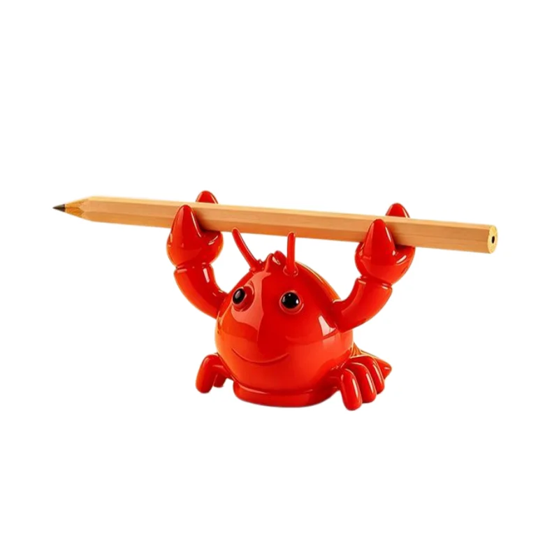 Cute Pencil Boston Lobster Pen Holder Pencil Storage Box Desktop Office Household Home Office Decoration Ornament Xmas Gift