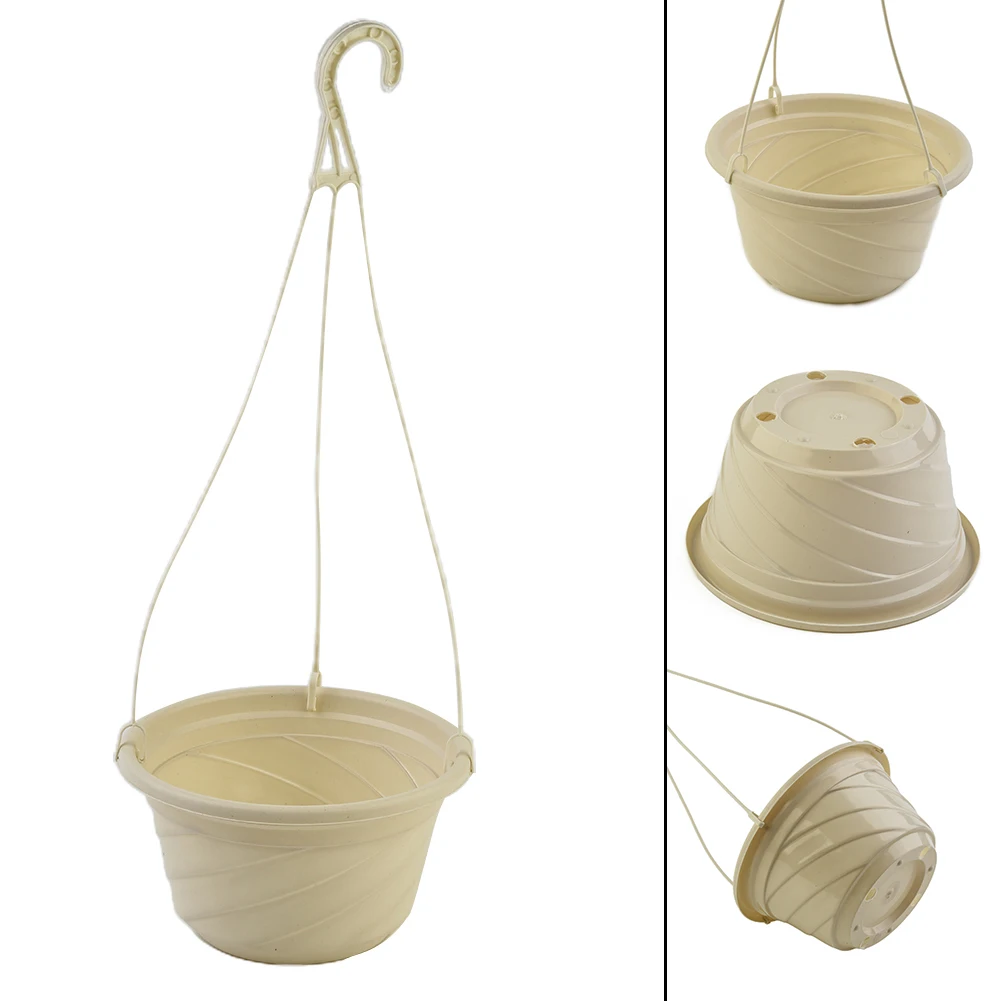 1-6Pcs Hanging Basket Hook-type Wall-Mounted Flower Pot Rattan Succulent Green Radish Flower Pot Stand Balcony Garden Decor