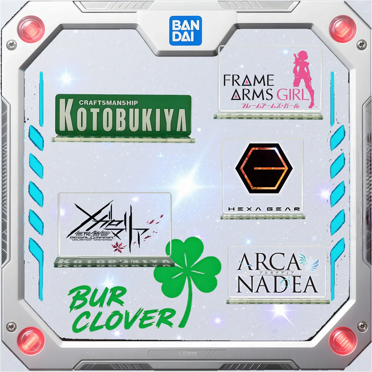 

Серия KOTOBUKIYA, акриловый логотип, стоячий знак, Hexa Gear ARCANADEA GRANDE, МАСШТАБ, рамка, оружие для девочек Megalo Mari