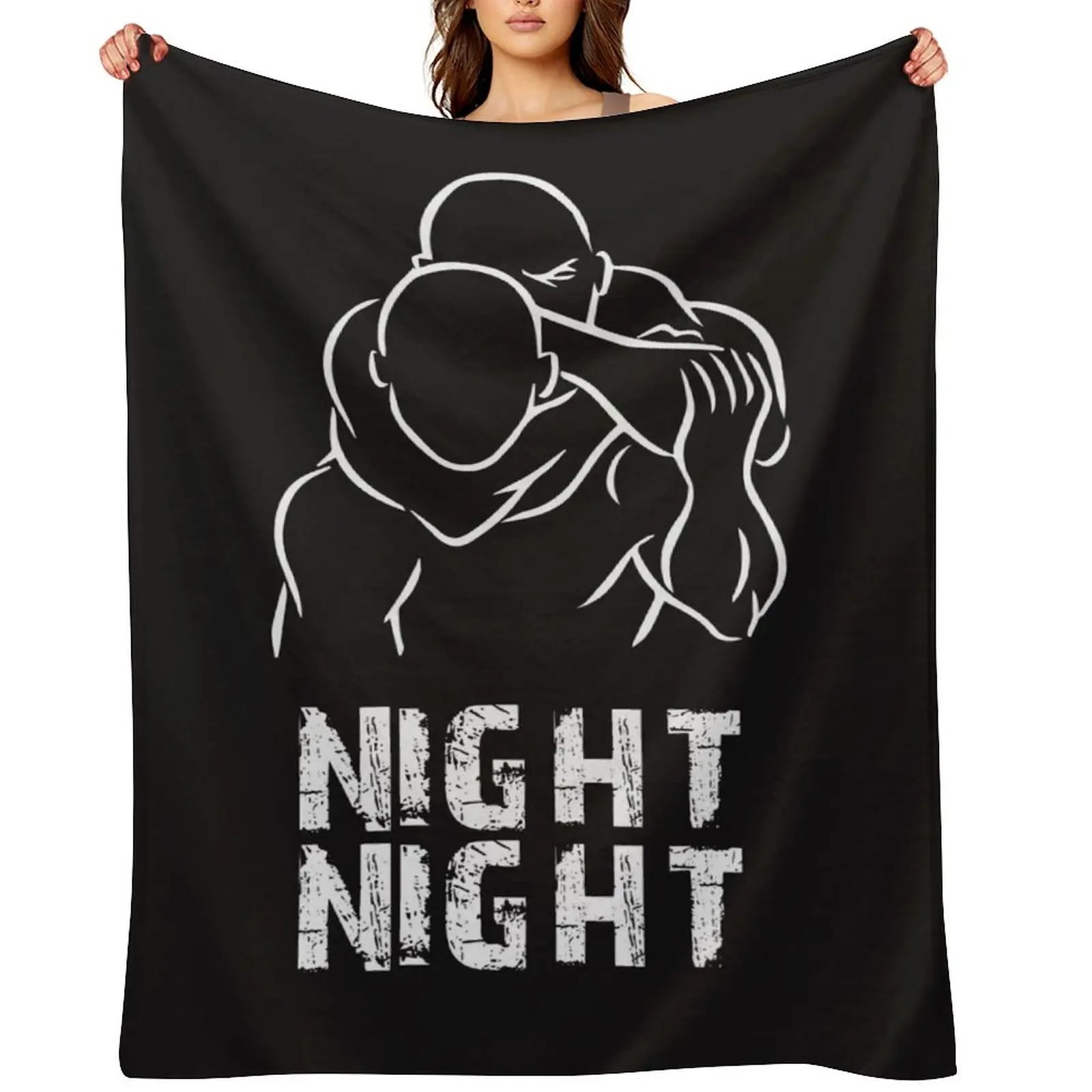 

Night Night BJJ Training Throw Blanket Giant Sofa Decoratives Thin Decorative Throw Blankets