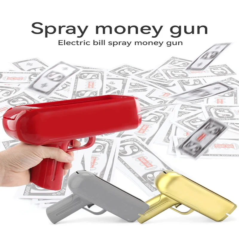 Shoot Money Gun Toy for Party, Banknote Pistol, Paper Shooter, Throwing Machine, Funny Game, Fashion Gift, Supply Brinquedos