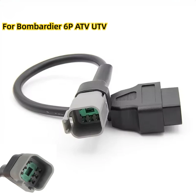 

OBD2 for Bombardier for BRP 6PIN MOTO ATV UTV Motorcycles Connector Line 6Pin TO 16PIN Female Diagnostic Adapter Cable