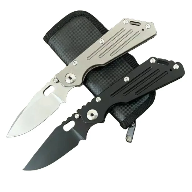 

SNF Pocket Folding Knife D2 Blade Titanium Alloy Handle Tactical Hunting Camping EDC Survival Tool Knives