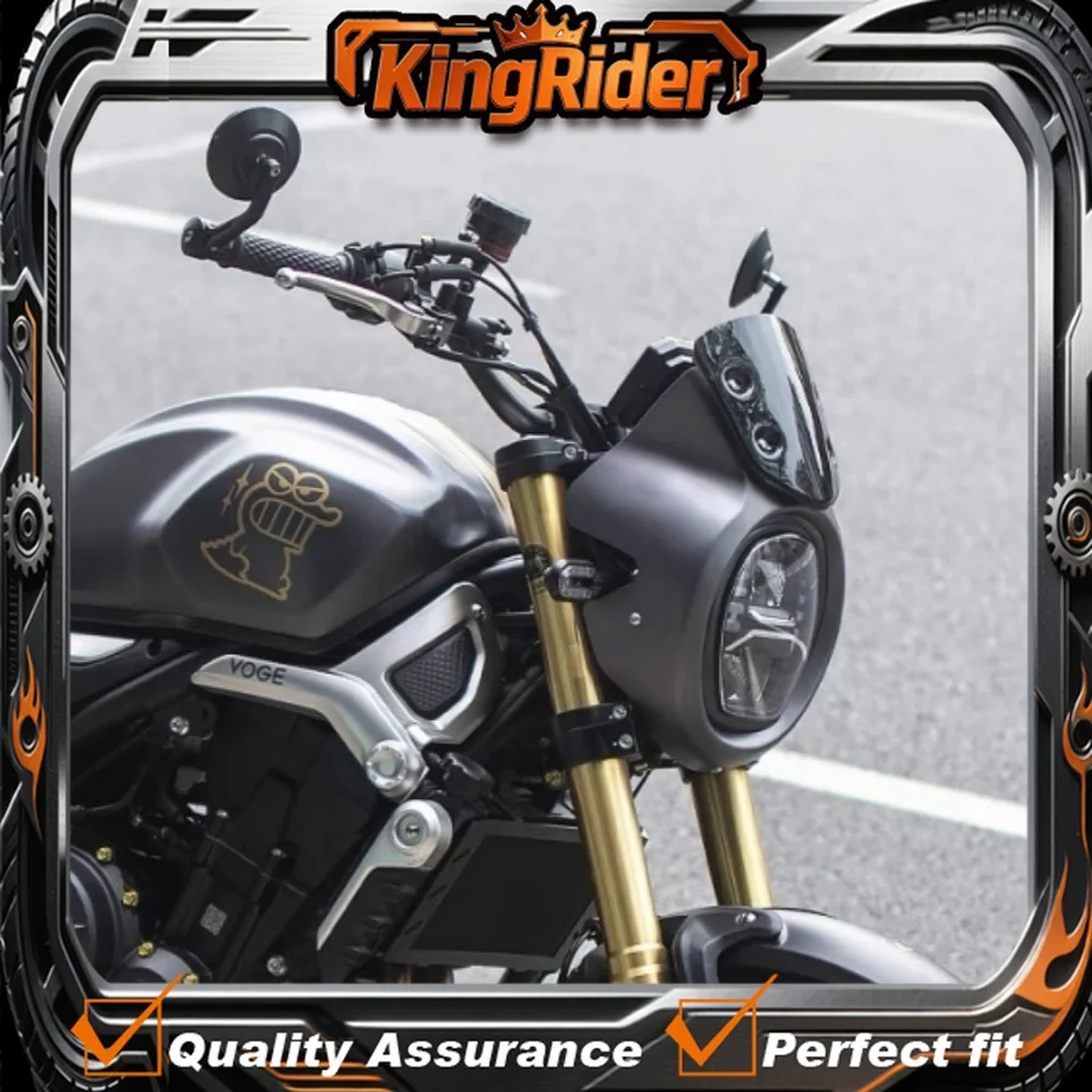 Custom round ABS plastic screen headlight fairing and windshield cover accessories for motorcycles, suitable for VOGE 500 AC.