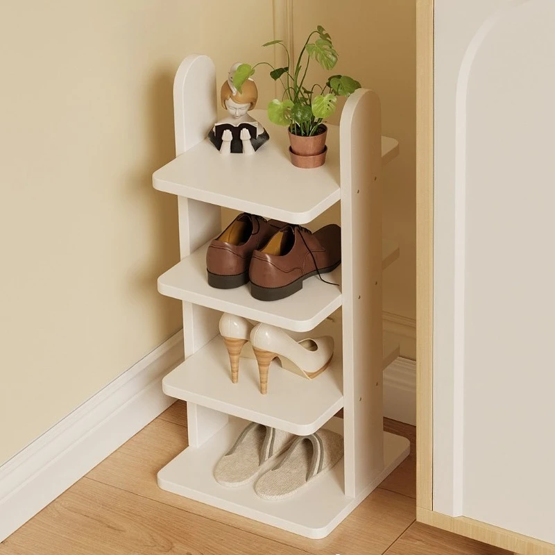 multi-layer white shoe rack cream-style small apartment entrance shoe rack space saving zapatero organizador interior furniture