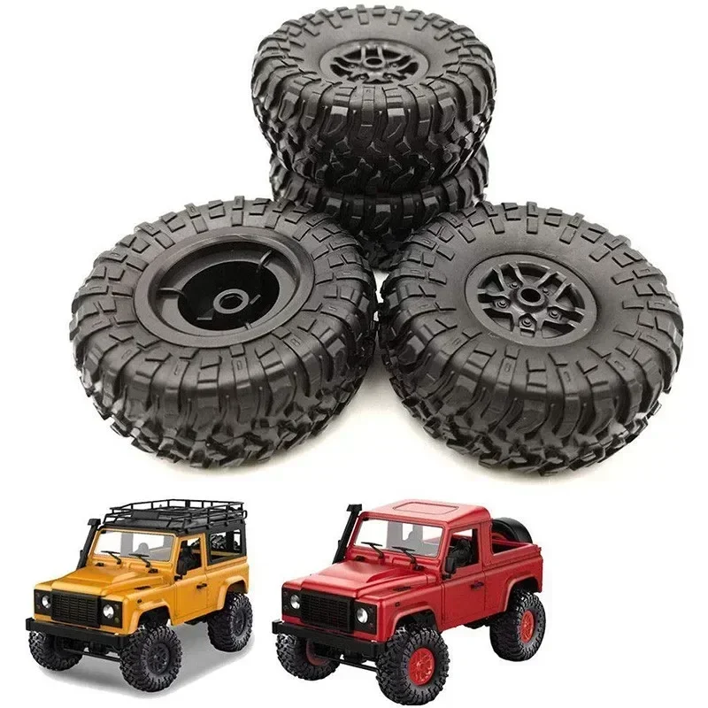 

4 Pcs Tires Wheels Rims Set MN D90 D91 RC Spare Crawler Car Assembled Tyre for Truck Parts & Accessories