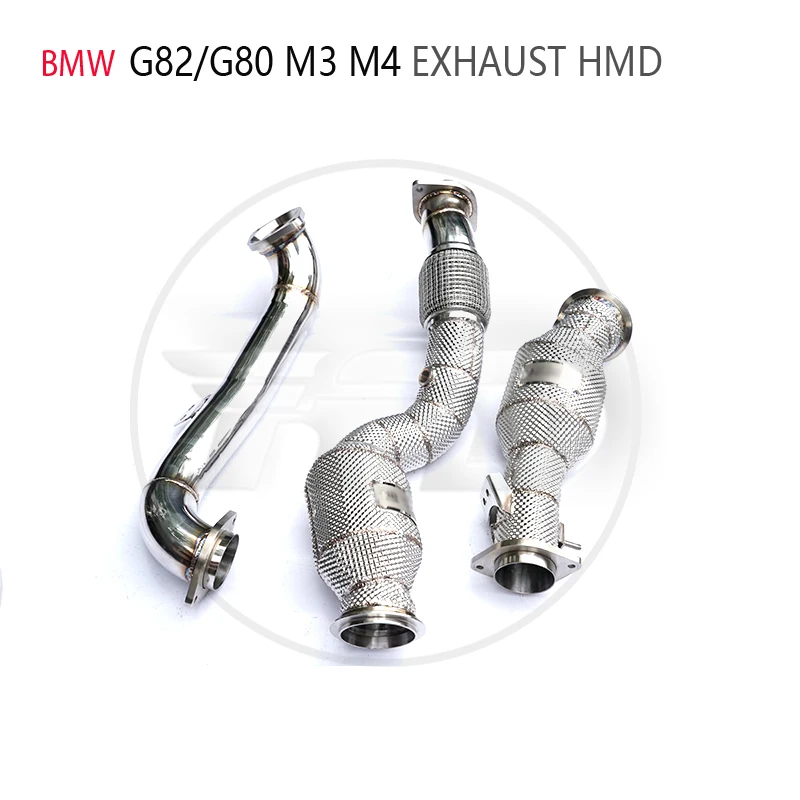 

HMD Car Accessories Exhaust Downpipe High Flow Performance for BMW M3 M4 G80 G82 With Catalytic Converter Manifold Catless