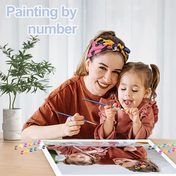 CHENISTORY Foto personalizzata Dipinto per numero Foto di personalità Personalizzato Fai da te da colorare per numero Kit per adulti in acrilico Decorazioni per la casa