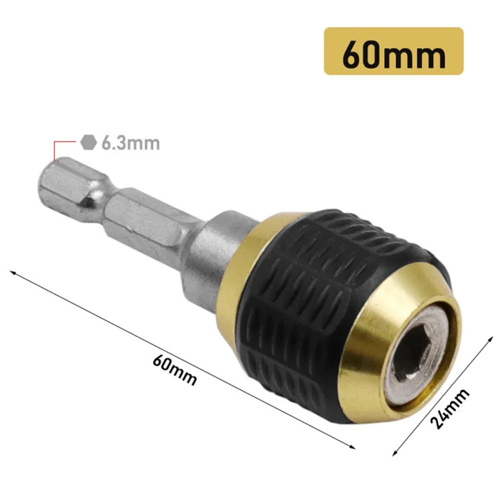 Supporto per Bit 60mm codolo esagonale attacco rapido 1/4 biella interna esagonale autobloccante supporto elettrico adattatore per mandrino per