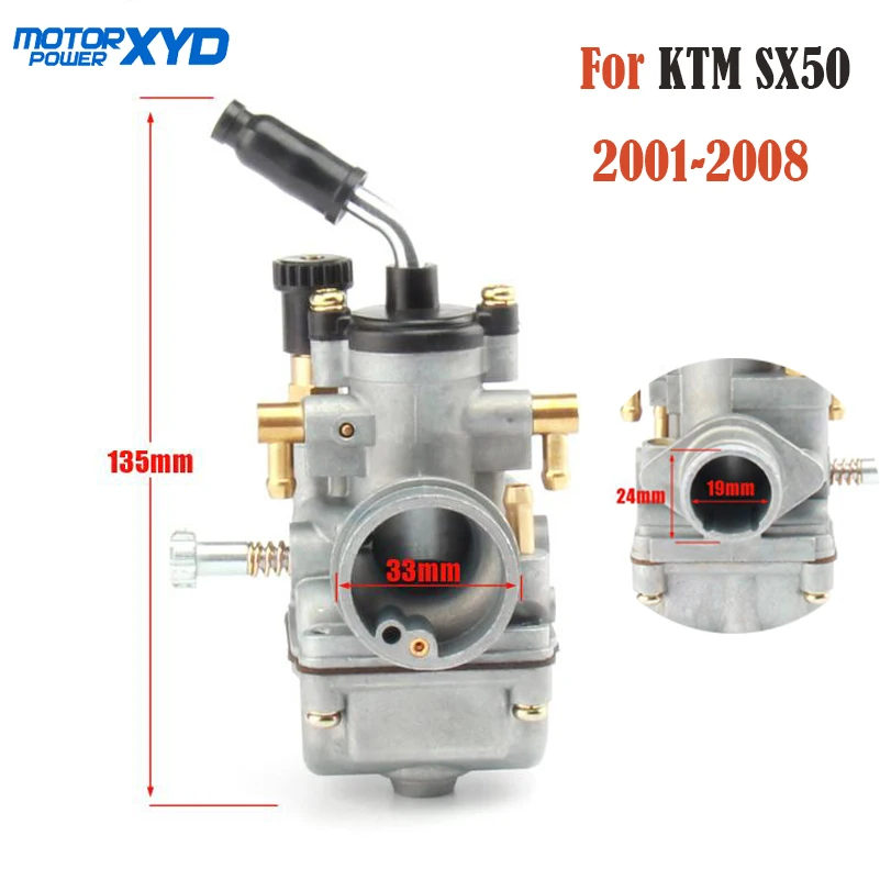 Motorcycle 19mm Carburetor With Carb carburetter For KTM SX50 50cc SX 50 50SX Junior Dirt Pit Bike Carb Parts 2001-2008