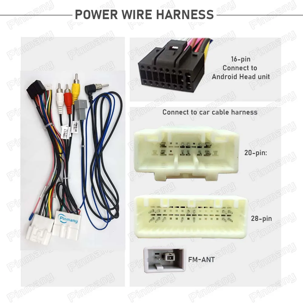 Car Radio Cable Adapter MZC12 Power Wiring Harness Connector with