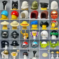 MOC Figures Helmet Building Blocks Body Parts Accessories Hair Hairstyle Headgears Compatible Bricks Kids Toys