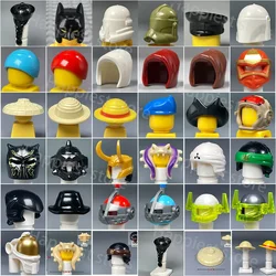 MOC Figures Helmet Building Blocks Body Parts Accessories Hair Hairstyle Headgears Compatible Bricks Kids Toys