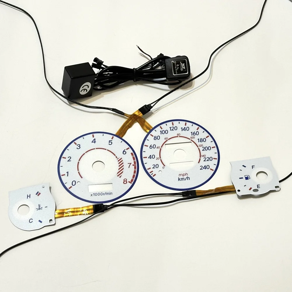 DASH Stock Clearance EL Gauge for Toyota Corolla AE100 LHD 1993 1997 240 KM 8000 RPM White Panel Reverse Glow