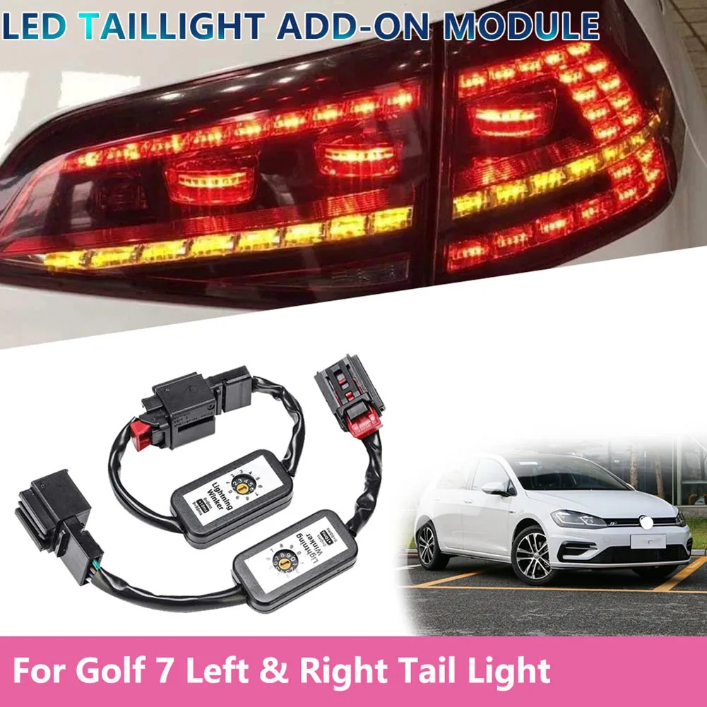 Dynamic Blinker Module Kit LED Taillight Add-on Module Wire Harness Dynamic Turn Signal Light Indicator for VW Golf 7 2012-2018