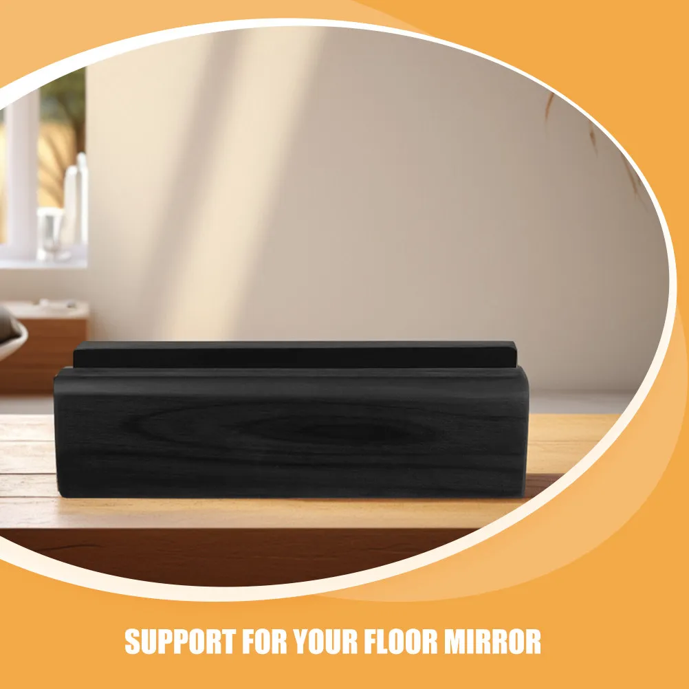 Wooden Floor Mirror Stand Anti Skid Support Base Stable Frame for Bathroom Bedroom Living Room Display Rack Mirror Support Stand