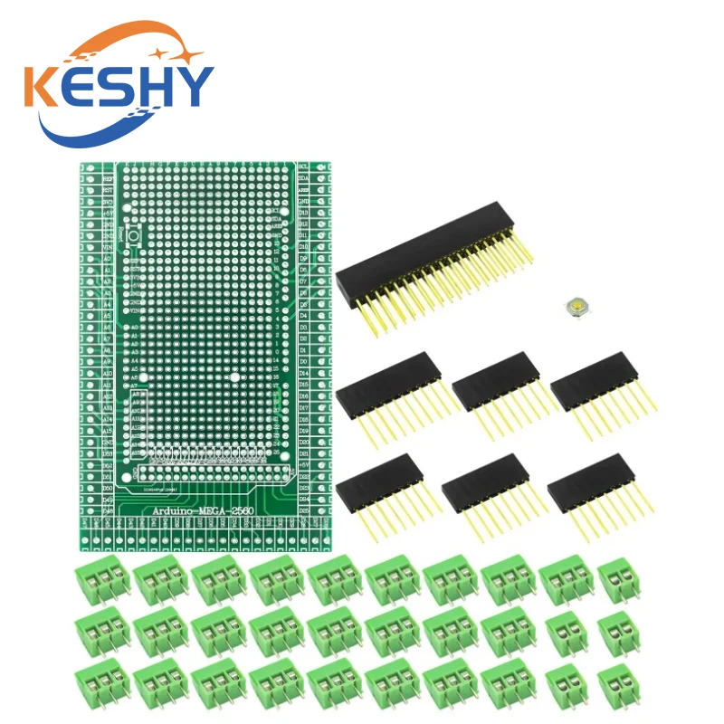 Kompatybilny z MEGA2560 Dwustronna płytka prototypowa z blokiem zacisków śrubowych do Arduino Mega 2560 / Mega2560 R3 — zdjęcie produktu 2