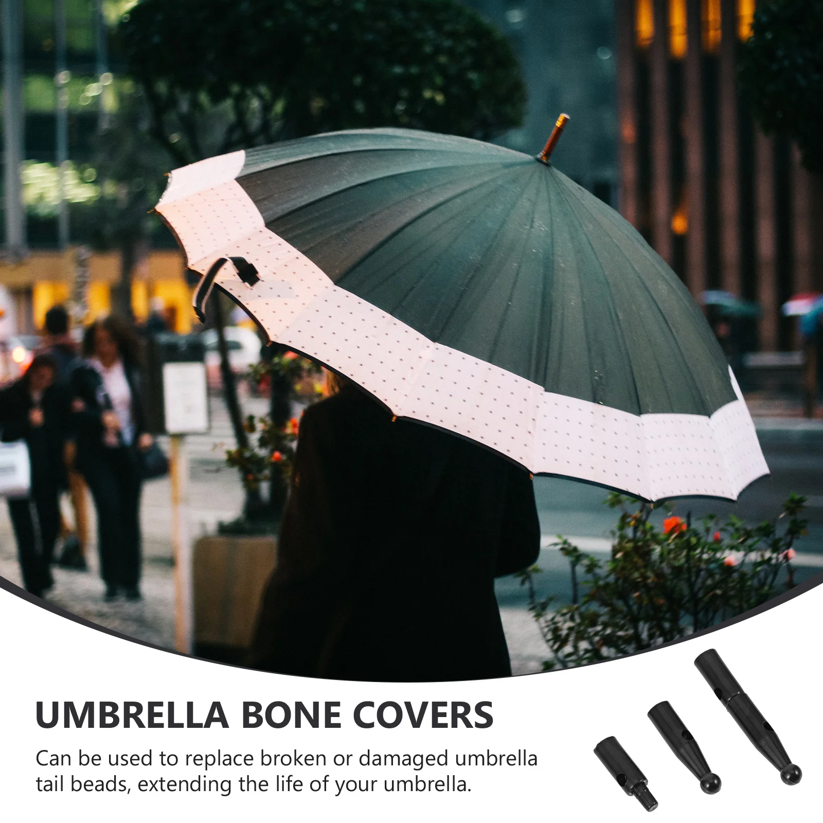 

TENDYCOCO 10pcs Reverse Umbrella Tail Beads Replacement Zinc Alloy Outdoor Umbrella Accessories Straight Metal Car Parts