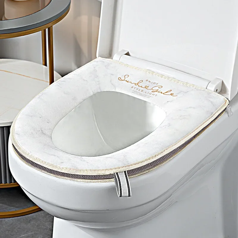 New Toilet Seat Four Seasons Universal Household Cover Summer Cushion Ring Pad Waterproof Zipper Bathroom