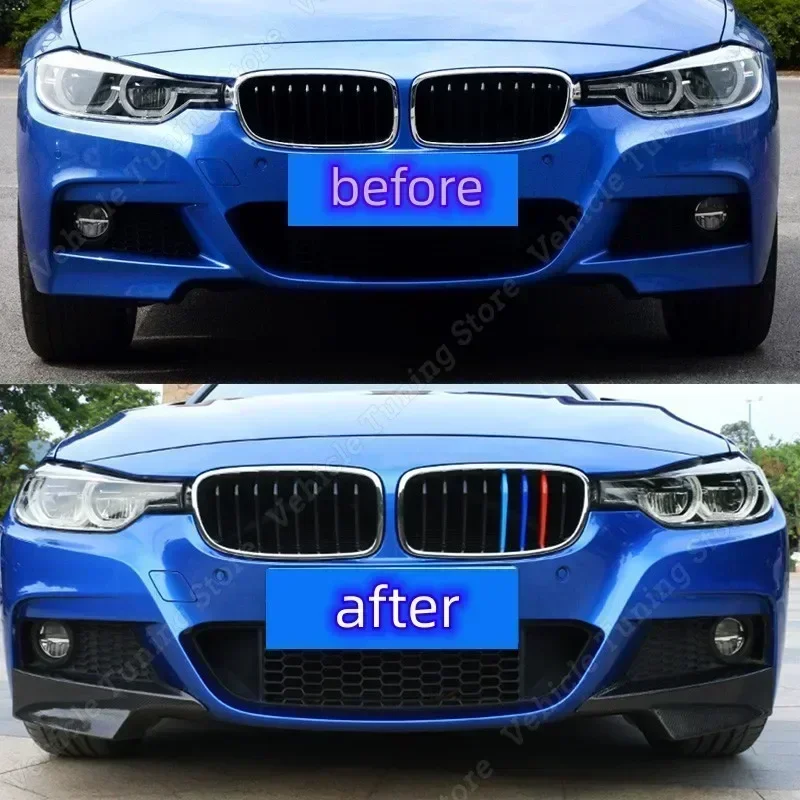 For BMW F30 F31 MP Front Bumper Side Splitter Spoiler Kit Fog Lamp Cover 3 Series 316 318 320 325 330 335 340 M-Pack 2012-2019