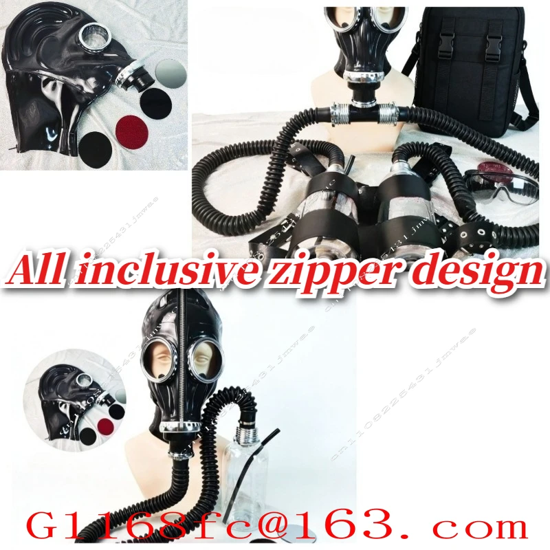 Can Be Customized Upgraded Version for Gas Mask Set, Including Zipper Accessories and Complimentary Lenses