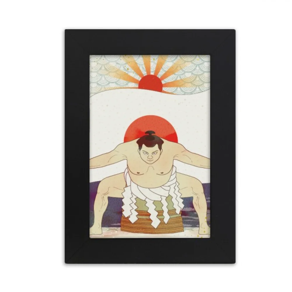 Mount Japanese Ukiyo-e Sumo Desktop Photo Frame Picture Display Art Painting Exhibit