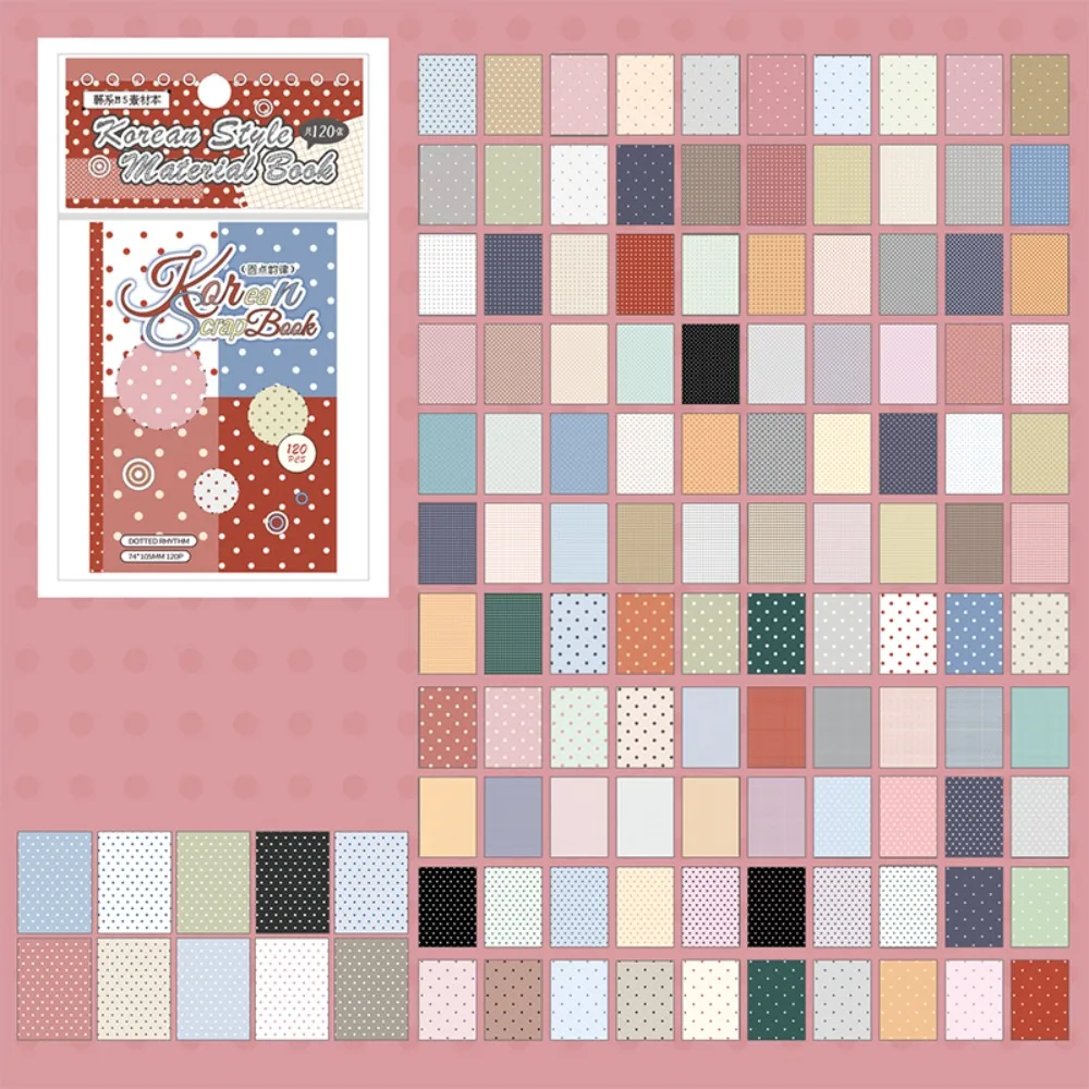 Y2K 120 Sheets Material Book for M5 Inner Page Tear-Off Pages Memo Pad Refill Pages Decorative Scrapbook Paper Set DIY Journal