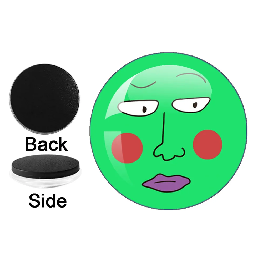 Mob Psycho 100 Cute Mobu Saiko Hyaku Green Dimple Fridge Magnet Magnetic Refrigerator Stickers Note Holder Home Decor