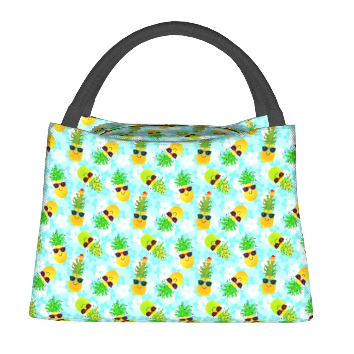 

Christmas Pineapples Lunch Bag Funny Tropical Print Portable Lunch Box Girls Picnic Designer Cooler Bag Leisure Tote Food Bags