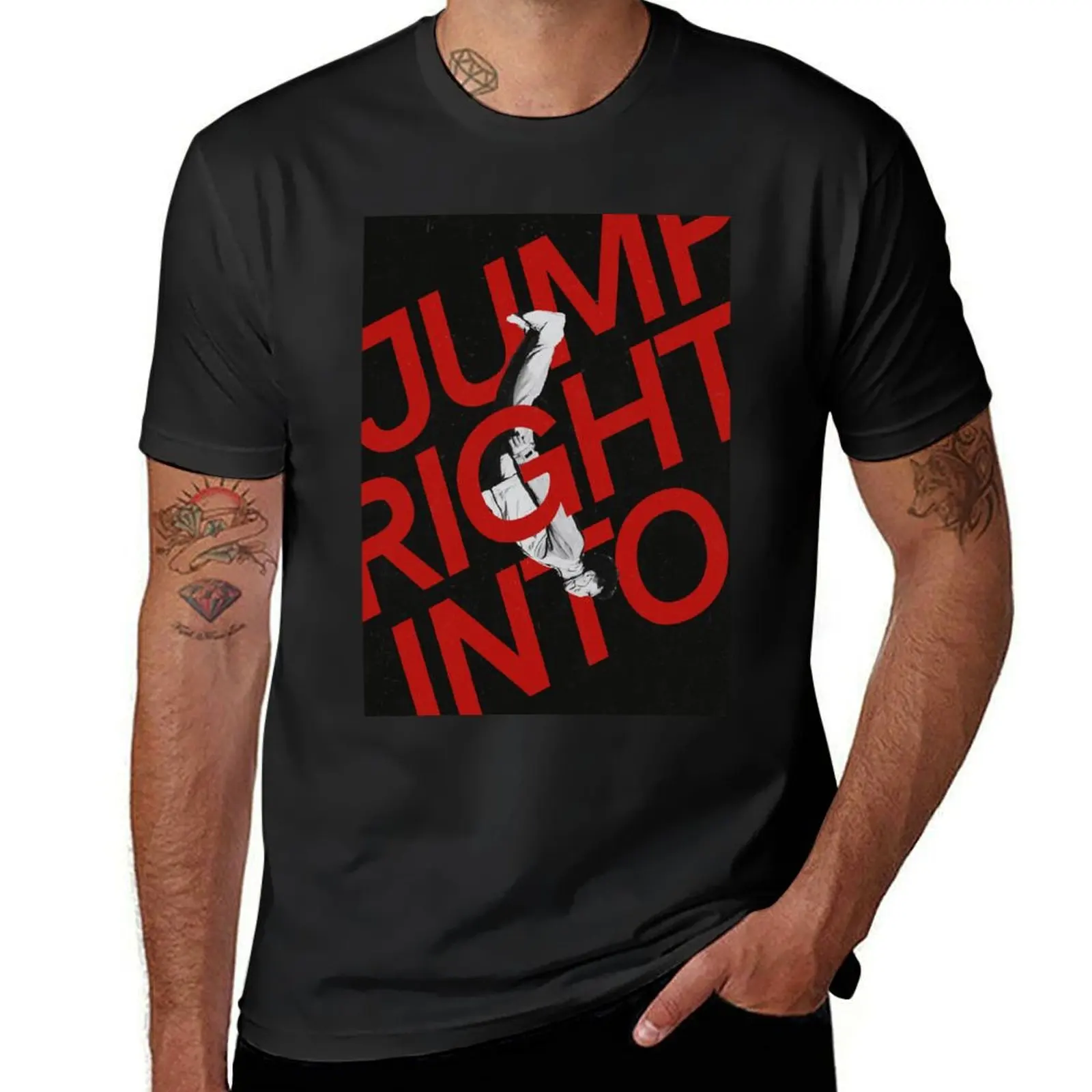 

JUMP RIGHT INTO T-Shirt man t shirt anime stuff graphic tee shirt Anime t-shirt t shirt men