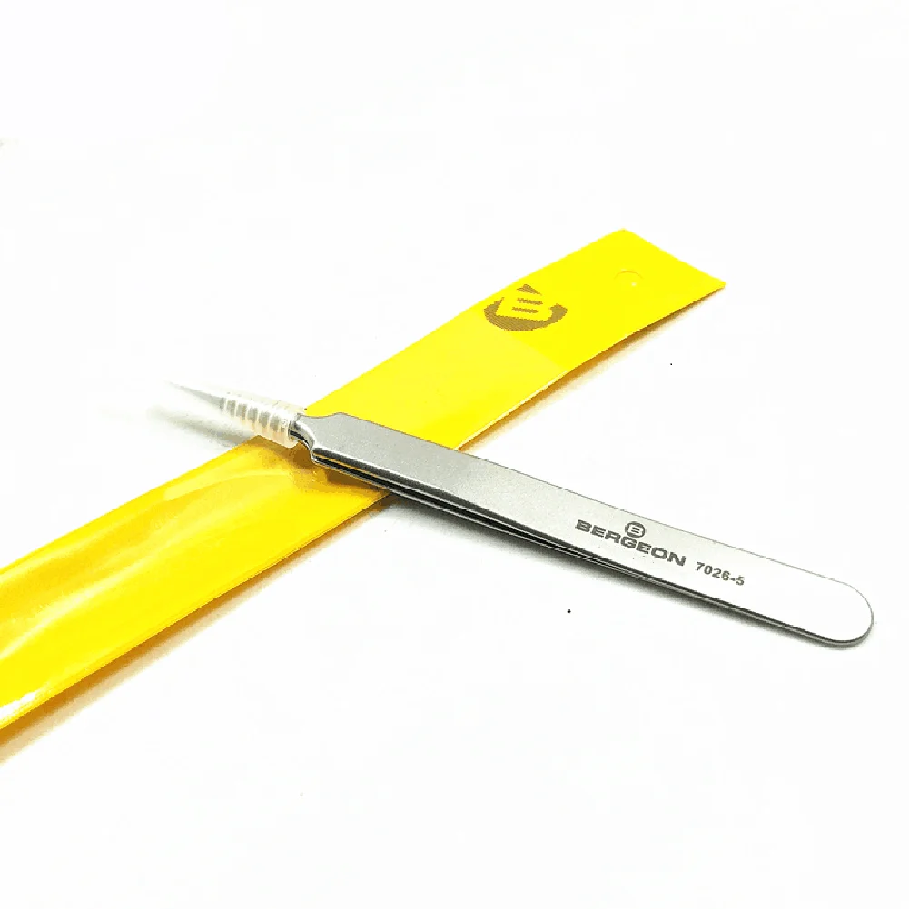 Bergeon 7026-5 Antimagnetic Tweezer Super Fine Points for Hairsprings