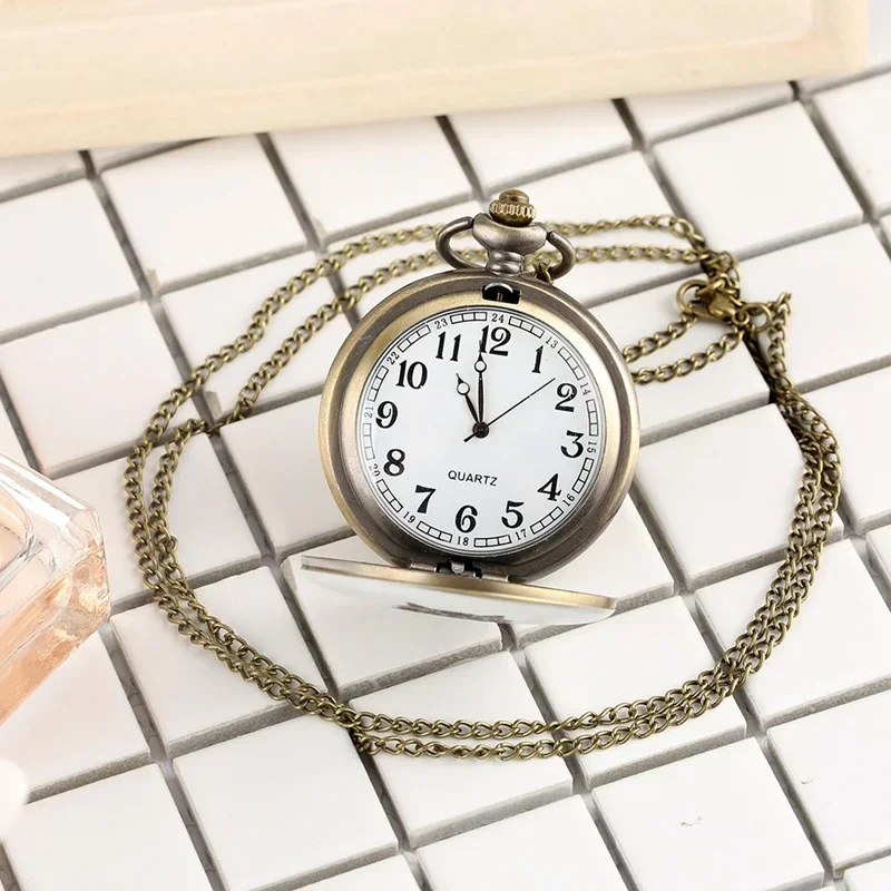 Vintage Style Colorful Night Owl Design Full Hunter Quartz Pocket Watch for Men Women Necklace Chain Clock To Kid Antique Reloj