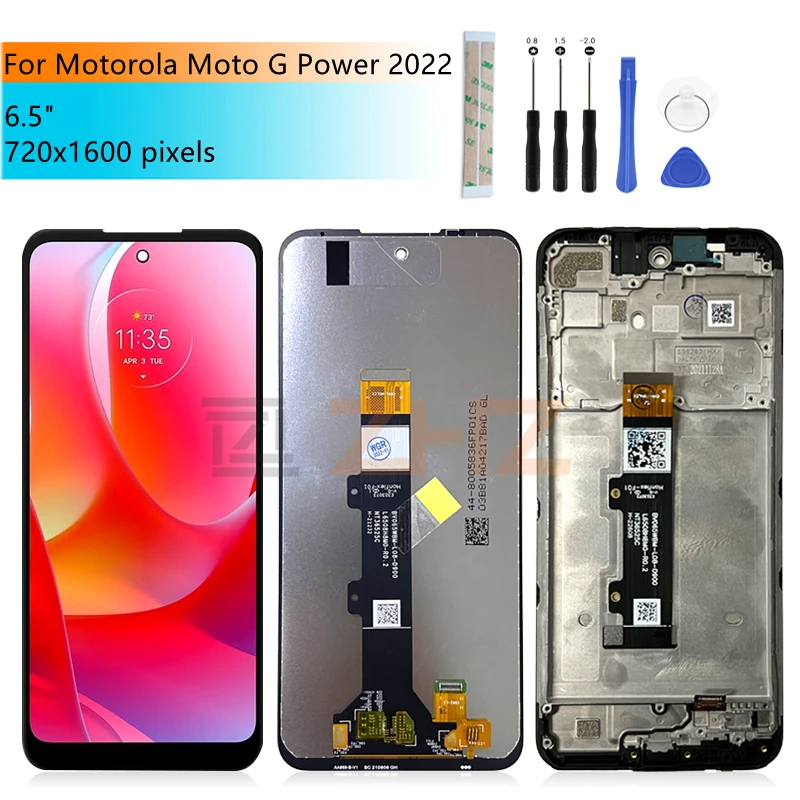 For Motorola Moto G Power 2022 LCD Display Touch Screen Digitizer Assembly With Frame For Moto G Power Display Replacement Parts